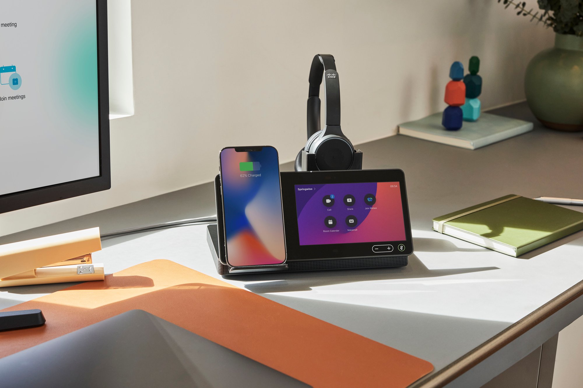 Devices on charging stand