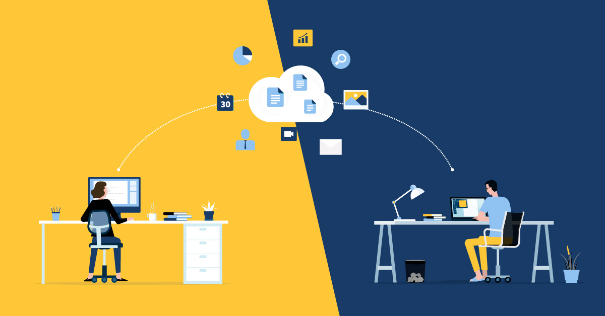 Remote workers using cloud