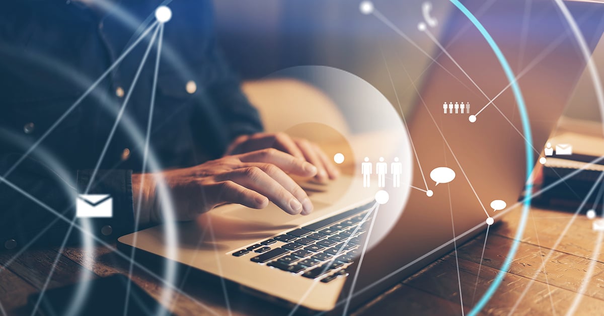 UC connecting employees over computer..