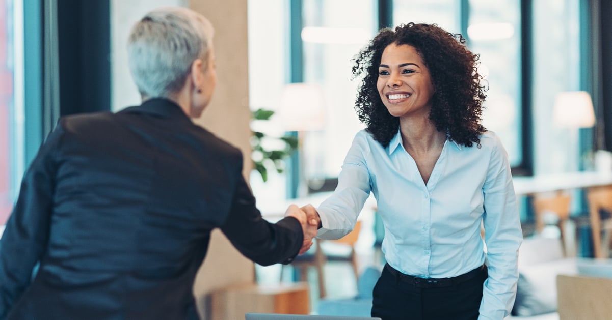 Partners shaking hands