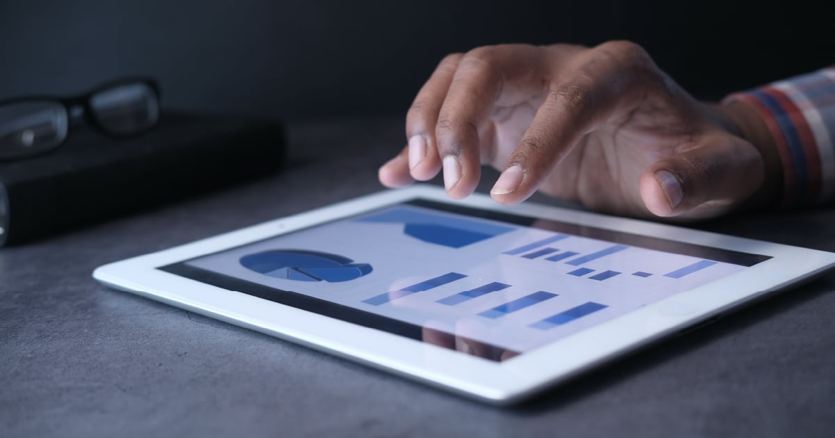 Business owner looking at numbers