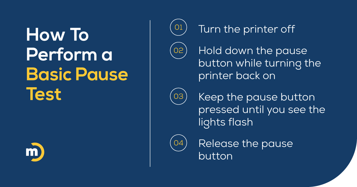 How to perform a pause test steps.