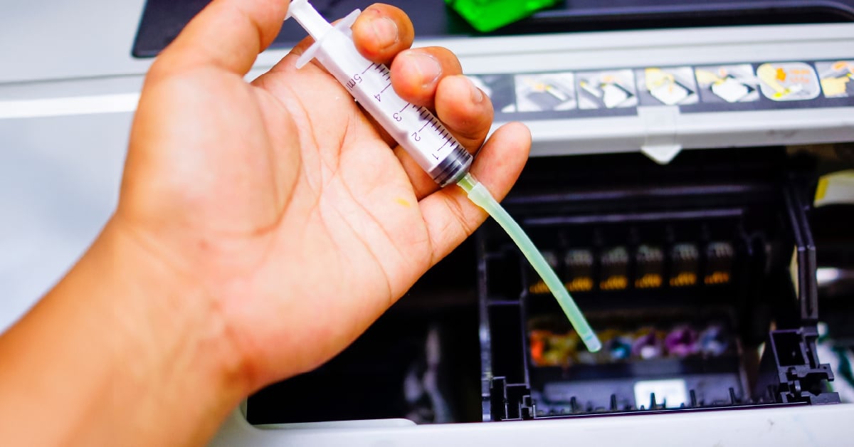 Cleaning clogged printer