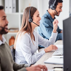 IT support team talking on the phone