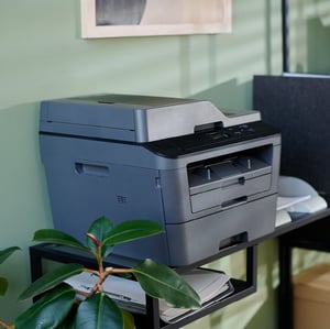 A multifunction-printer in a business setting.