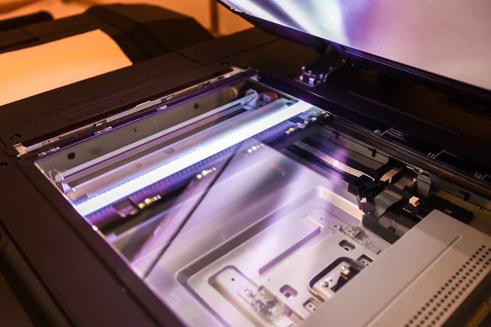 Office multifunction printer hardware.