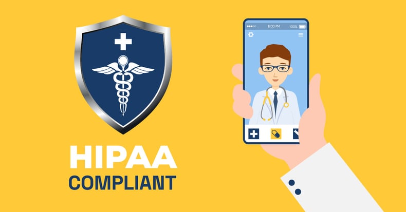 An illustration of a HIPAA-compliant VoIP system in use by a medical professional.